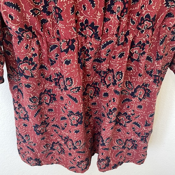 Madewell assam silk floral lace up dress size M - Picture 9 of 11